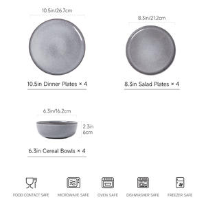 <span class=keywords><strong>Service</strong></span> de table en grès Halo Edge de <span class=keywords><strong>12</strong></span> pièces, assiettes à dîner, bols, passe au micro-ondes et au lave-<span class=keywords><strong>vaisselle</strong></span>, design minimaliste <span class=keywords><strong>pour</strong></span> 4 <span class=keywords><strong>personnes</strong></span>, gris - Product Image 6