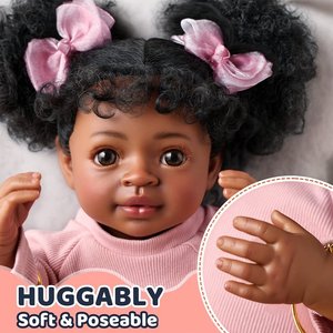 Babeside 20 ''afro-américain Tiana fille plus âgée poupée Reborn visage souriant Reborn bébé fille - Product Image 4