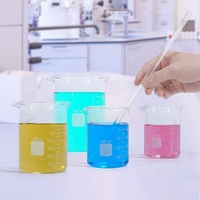 Tasses à mesurer graduées en verre borosilicate 3.3 de 600 ml avec bec verseur pour liquides de cuisine et de laboratoire
