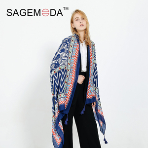 2021 2020 Mode Hijab Mode Tache Coton Style Rétro Imprimé Écharpe De Plage Avec Des Glands Pour <span class=keywords><strong>Les</strong></span> Femmes - Product Image 1