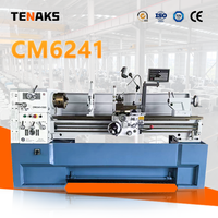 Tour horizontal de haute précision et robuste TENAKS CM6241, tour à banc déporté, tour universel pour métaux