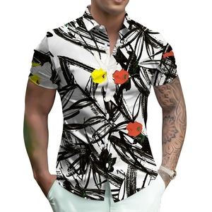 Best Selling High Quality ury Shirt For <strong>Men</strong> Short Sleeve <strong>Fancy</strong> Shirt For <strong>Men</strong> Chemise Homme De Camisas Para Hombres - Product Image 3