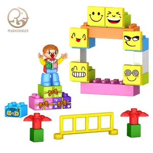 Atacado 26 peças de plástico ABS DIY conjunto de blocos de construção brinquedos unissex para educação infantil blocos de madeira