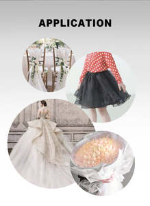 Venta Precio competitivo Tela de encaje de tul francés 100% Poliéster Encaje colorido Boda Rollo de tela de tul suave para vestido - Product Image 6