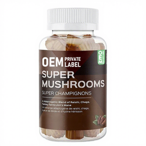 Gomitas de Hongos Superiores de Marca Privada OEM/ODM - Mezcla de Reishi, Chaga, Cola de Pavo y Melena de León para la Inmunidad, Sin OMG - Product Image 1