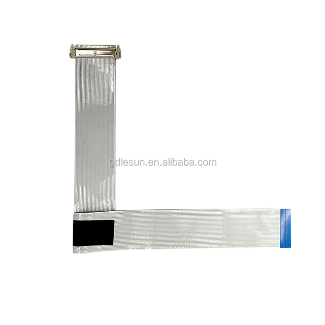 Customized 1.0mm Laptop Ribbon Cable Assembly FFC Cable FLEXIBLE Flat Lvds 50 Pin Cable