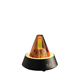 Humidificador Ultrasónico con Forma de Volcán, Aromaterapia con Aceites Esenciales, Mini Luz Nocturna, Plástico, Alimentación USB, Bajo Consumo, para Hogar y Hotel - Product Image 1