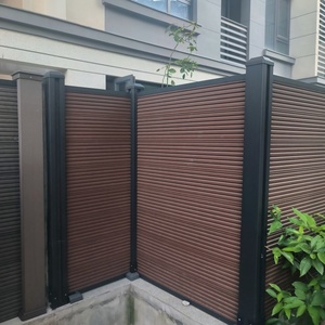 Recinzione da Giardino Europea in Alluminio, Migliore per la Privacy, Verniciata a Polvere Nera, per Esterni, <span class=keywords><strong>Casa</strong></span>, Recinzione in Ferro, Legno 3D per Traliccio da Giardino - Product Image 4