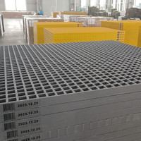 Anti-UV tahan korosi frp kisi grit harga pabrik ukuran jala mini dengan antiselip partikel kisi frp