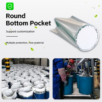 Sacs de doublure pour fûts ronds en aluminium de 55 gallons de haute qualité avec gaufrage, résistants à l'humidité, personnalisés à la main