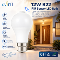 Ampoule LED à détecteur de mouvement PIR 12W B22, 230V 1150LM 2700K 6500K, allumage/extinction automatique, sans scintillement, CE UKCA RoHS, éclairage domestique, directement de l'usine