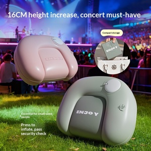 Da Niu Nouveau Siège <span class=keywords><strong>Rehausseur</strong></span> <span class=keywords><strong>Gonflable</strong></span> pour Festival <span class=keywords><strong>de</strong></span> Musique et Repose-Pieds Épaissi, Coussin d'Extérieur Portable à Gonflage par Pression - Product Image 5