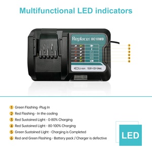 Cargador de Batería de Iones de Litio <span class=keywords><strong>DC10WD</strong></span> 10.8V 12V para Herramientas Inalámbricas Mak Tas 12v BL1020 BL1021B BL1040 BL1041B - Product Image 3