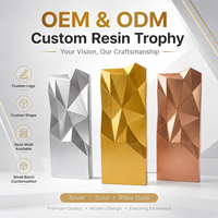 Trofeo de Resina con Corte de Diamante 3D, Forma Personalizada, HBL OEM ODM, Premio para Reuniones Anuales Empresariales, Recuerdo