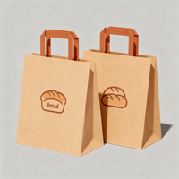 Sac fourre-tout en papier kraft plat, directement du fabricant, avec logo personnalisé, sac en papier recyclable pour les achats en gros au détail