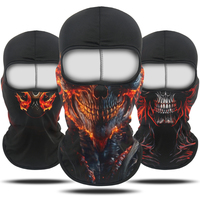 Vente chaude 3D Imprimé Plein Visage Cagoule Ski Masque Halloween Cosplay Crâne Animal Cagoule Numérique Image Méthode Drôle Cool Style