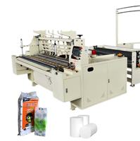 Máquina Compacta Mini Semiautomática para Rebobinar y Cortar Papel Higiénico, Máquina para Fabricar Papel Higiénico para Emprendimientos
