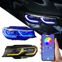 YU GUANG para BMW Serie 3 330i 340i G20, Faro Delantero 2019-2022, Actualización de Luz Delantera AFS LED RGB Láser con Módulo RGB