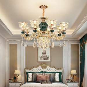 Hot Selling Good Price European Style French Vintage <b>Crystal</b> Ceramic Classic <b>Chandelier</b> Energy-saving Pendant <b>Light</b> - Product Image 3