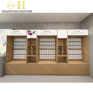 Diseño de Tienda de Teléfonos Móviles, Mostrador de Exhibición de Teléfonos Móviles con Luz, Mostrador de Exhibición de Teléfonos de <span class=keywords><strong>Madera</strong></span> Personalizado - Product Image 4