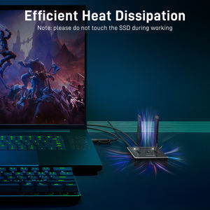 Duplicatore e Clonatore SSD FIDECO, Docking Station Dual-bay Offline con USB Type-C a NVME, USB C 3.1 Gen 2 per SSD M.2 NVME - Product Image 5