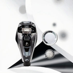 M <strong>Badge</strong> 3-Piece Car Central Console LED Crystal Gear Shift Knob AD Origin Button for <strong>PORSCHE</strong> Cayenne 2013-2017 PVC Material - Product Image 3