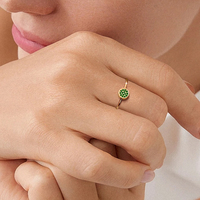 Bague Emanco de créateur de mode, luxueusement sertie de zircon, pierre de naissance colorée de 12 mois, en acier inoxydable plaqué or 14 carats