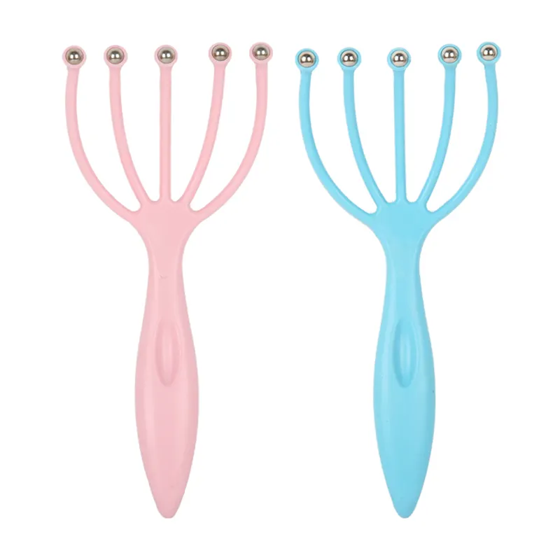 Portable head relax Ball comb Five-claw pressure relaxation scalp massage magnetic bead Stress Release Massager tool