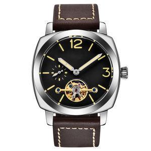 Montres mécaniques de luxe automatiques OEM pour hommes, bracelet en cuir, boîtier de 24 mm, marque Miyota, très demandées - Product Image 3