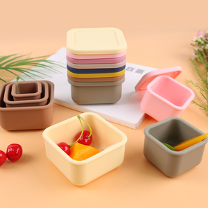 Tazón de silicona para mantenimiento fresco con escala, Mini fiambrera, fiambrera de cocina, nevera, caja de almacenamiento sellada - Product Image 1