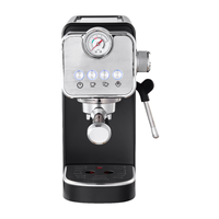 Machine à café électrique professionnelle semi-automatique italienne en plastique, 20 bars, système de brassage haute pression, contrôle numérique, usage domestique