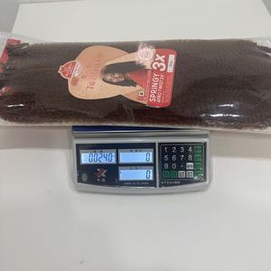 Precio de fábrica, bajo MOQ, venta al <span class=keywords><strong>por</strong></span> mayor, extensiones de cabello sintético 3X hechas a mano, estilo afro kinky Marley Twist, trama única, tipo Yaki, afro kinky - Product Image 2