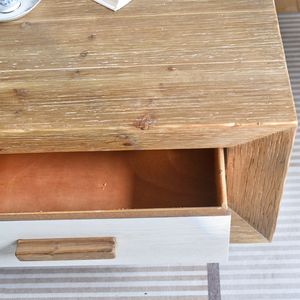Customizable Modern Rustic Portable Home Decor Solid Wood <b>Coffee</b> <b>Table</b> with <b>White</b> Drawers for Living Room - Product Image 6