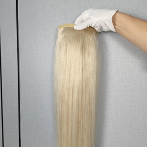 Extensiones de Cabello Humano Remy 100% de Dragonbeauty Factory, de 10 a 30 Pulgadas, Suaves y Sedosas, Lisas, Cola de Caballo - Product Image 1
