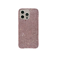 Nouvelles coques de téléphone de luxe avec strass pour iPhone 17/16 Pro Max/14/11/15, en PC+TPU antichoc, design personnalisable DIY, avec support de téléphone pour femme