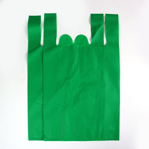 Sacs de courses réutilisables écologiques en non-tissé recyclé, type T-shirt, avec logo personnalisé pour supermarchés - Ventes flash ODM - Product Image 1