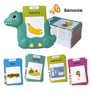Juguetes Educativos Sensoriales Interactivos <span class=keywords><strong>para</strong></span> Hablantes de <span class=keywords><strong>Inglés</strong></span>, 224 Tarjetas de Palabras Comunes Multilingües, Máquinas de Aprendizaje con Batería - Product Image 2