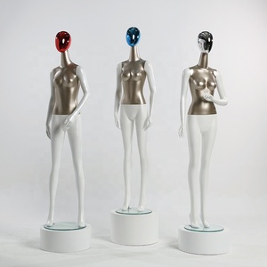 Maniquí de cuerpo completo para mujer, maniquí masculino de fibra de vidrio, dorado y plateado brillante, de lujo, <span class=keywords><strong>Boutique</strong></span>, venta al por mayor - Product Image 4