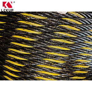 الشركة المصنعة للكابلات الفولاذية OEM ODM ذات نوعية جيدة حبل فولاذية اللون حبلا 6x19S + IWRC 6x19S + FC حبل أسلاك فولاذية غير مجلفنة - Product Image 4