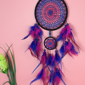 Vente chaude 2-<span class=keywords><strong>en</strong></span>-1 fait à la main 16CM * 50CM <span class=keywords><strong>attrape</strong></span>-rêves et vent Chimurple populaire artisanat naturel décor ensemble - Product Image 3