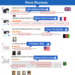 Marklife X4 移动便携式直接热敏203DPI条码打印机，带USB接口，用于库存运输标签打印 - Product Image 4