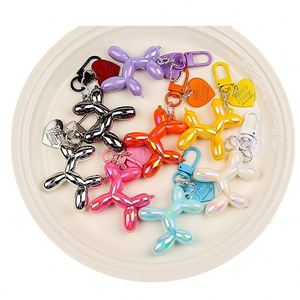 Wholesale Fashion Cute Laser Balloon <b>Dog</b> Shaped Jewellery Wholesale 11 Candy Colors Balloon <b>Dog</b> Keychain for Bags - Product Image 4