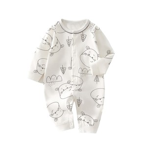 Combinaison pour bébé en coton pur à manches longues unisexe, vêtements de printemps et d'automne, combinaison pour nouveau-né, combinaison de ramper - Product Image 5