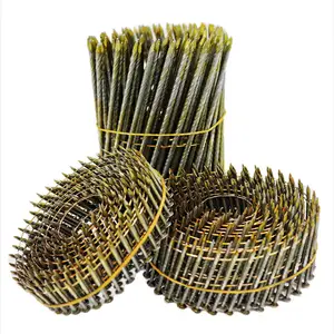Sıcak satış fabrika harmanlanmış vida yüzük sarmal Shank tel bobin çivi ahşap palet pnömatik çivi tabancası kullanımı için