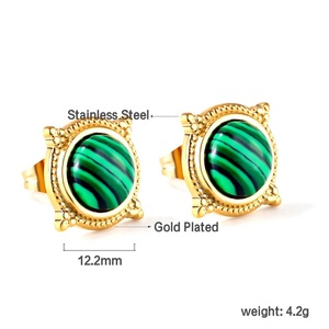 Pendientes de Aro de Zirconia Impermeables de Moda, de Acero Inoxidable, Chapados en Oro de 18K, Pequeños y Modernos para Mujer, ¡Venta Caliente! - Product Image 2