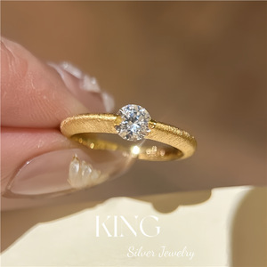 Bague en argent sterling S925 avec diamant, bijoux King Silver, unisexe, à porter tous les jours - Product Image 2