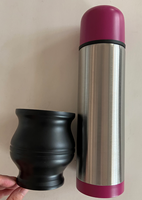 Ensemble de thé Yerba Mate en acier inoxydable à double paroi, gourde isotherme et bouteille thermos pour boissons chaudes et froides