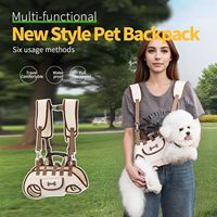 Porte-chien ergonomique horizontal, sac de transport mains libres pour petits et moyens chiens, idéal pour la randonnée en extérieur avec soutien dorsal