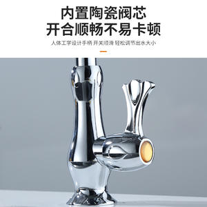 Grifo de Cocina Monomando con Rotación de 360 Grados, Montaje en Encimera, Válvula de Cerámica, Estilo Tradicional - Product Image 4