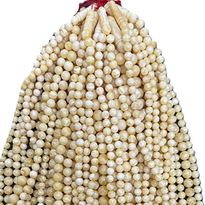 Rosario Baltico di Leningrad di Alta Qualità con Perle Rotonde da 10-13mm in Ambra Bianca Fiore Tigre di Kaliningrad e Raffinato Imam - Product Image 1